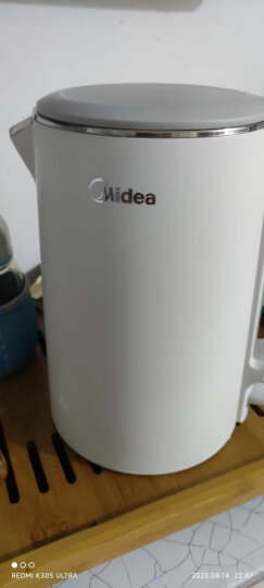 美的（Midea）电水壶热水壶电热水壶304不锈钢净甜家用水壶双层防烫暖水壶开水壶烧水壶智能自动断电1512e 晒单图