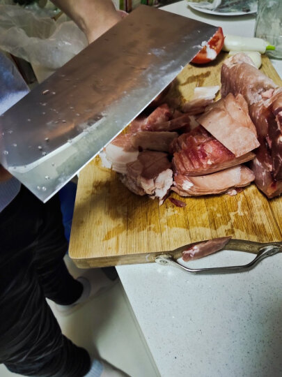 十八子作刀具 不锈钢厨房家用切肉切菜刀雀开屏切片刀S1210-B 晒单图