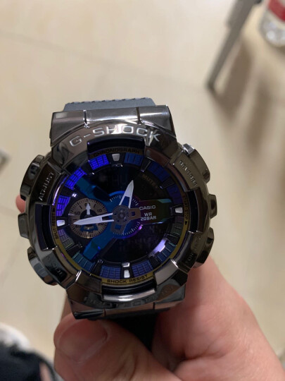 卡西欧（CASIO）手表男 g-shock系列黑金小钢炮电子运动学生石英表 送男友礼物 GAX-100A-7A白武士冲浪运动 晒单图