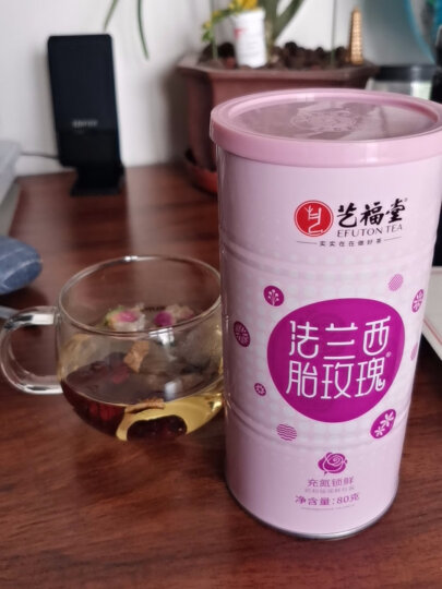 艺福堂茶叶 花草茶 法兰西胎玫瑰花茶80g 不熏硫养生大朵进口 母亲礼物 晒单图