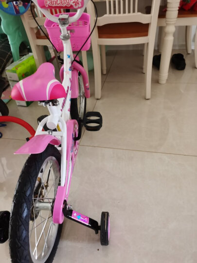 小龙哈彼（Happy dino）儿童自行车小女孩宝宝14寸山地单车脚踏车粉白LG1418Q-L-M108 晒单图