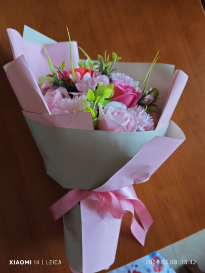 初朵 10朵玫瑰花束香皂康乃馨鲜同城配送情人节礼物生日送女友 晒单图