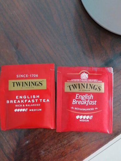 川宁（TWININGS）金豪英式早餐红茶 进口茶叶 下午茶 三角茶包袋泡茶 15袋*3g 晒单图