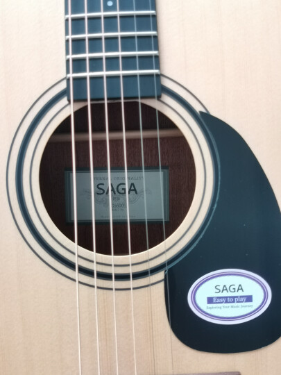 萨伽（SAGA）吉他sf600民谣初学入门男女萨迦木吉他jita萨嘎乐器 41英寸 【初学款】SF600GC原木色 缺角 晒单图