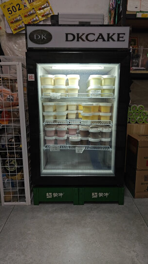 捷盛（JS）立式小型冷冻展示柜SD55侧开门冷藏冰淇淋冷柜玻璃门榴莲冰柜 保存箱 黑色 晒单图