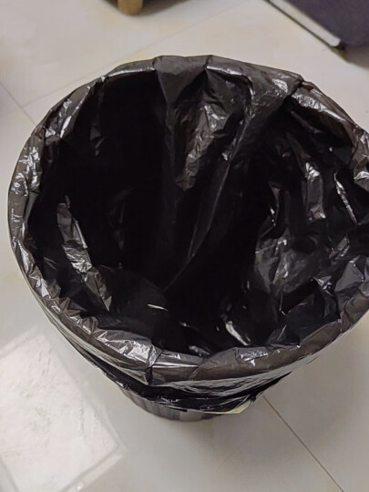 美丽雅垃圾袋大号加厚1丝50*60cm平口黑色垃圾桶袋清洁纸篓塑料袋60只 晒单图