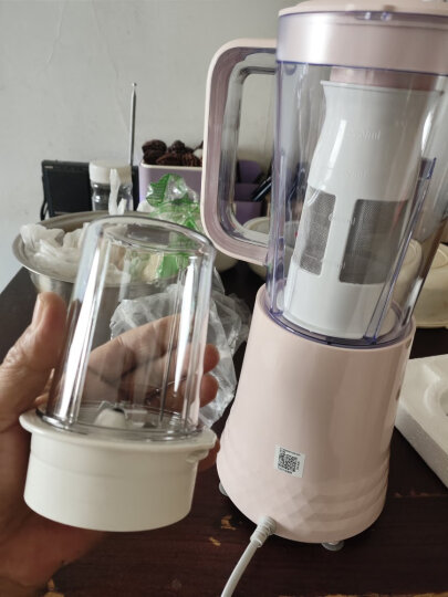 美的（Midea）榨汁料理机一机双杯智能搅拌机小型研磨粉机粉碎机婴儿辅食机WBL2521H 晒单图