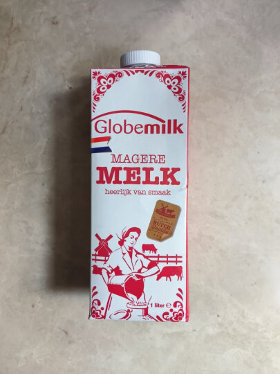 荷高（Globemilk）荷兰原装进口 3.8g优乳蛋白脱脂纯牛奶 1L*6 高钙0脂肪早餐奶 晒单图