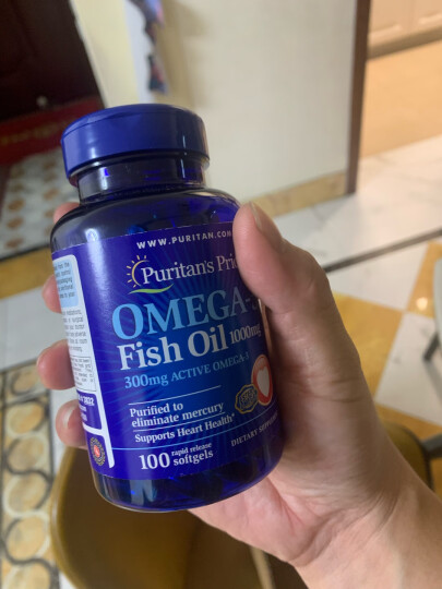 普丽普莱Puritan's Pride 深海鱼油软胶囊1000mg*100粒 omega-3 含EPA和DHA  美国进口 晒单图