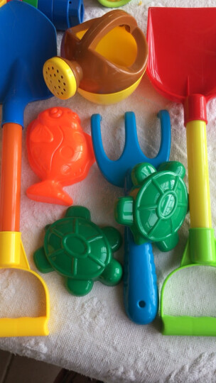 奥智嘉 儿童玩具 软胶材质压不坏沙滩玩具宝宝洗澡戏水玩具户外玩具 10件套新年礼物 晒单图