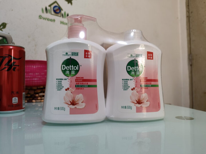 滴露（Dettol）健康抑菌洗手液滋润倍护500g 消毒抑菌99.99% 儿童适用不含酒精 晒单图