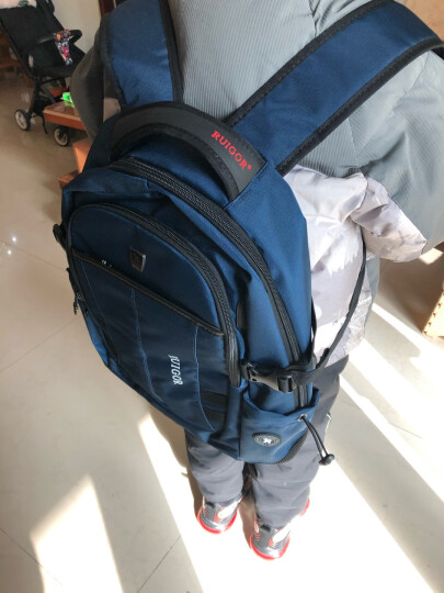 瑞士RUIGOR瑞戈男士背包商务休闲双肩包学生书包大容量旅行包通勤电脑包15.6/17英寸 8112款黑色|加大版3层|17英寸 晒单图