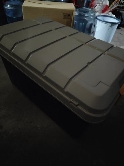 爱丽思（IRIS) 汽车收纳箱储物箱 RV600 40升 PP树脂材料 深绿/灰色 晒单图