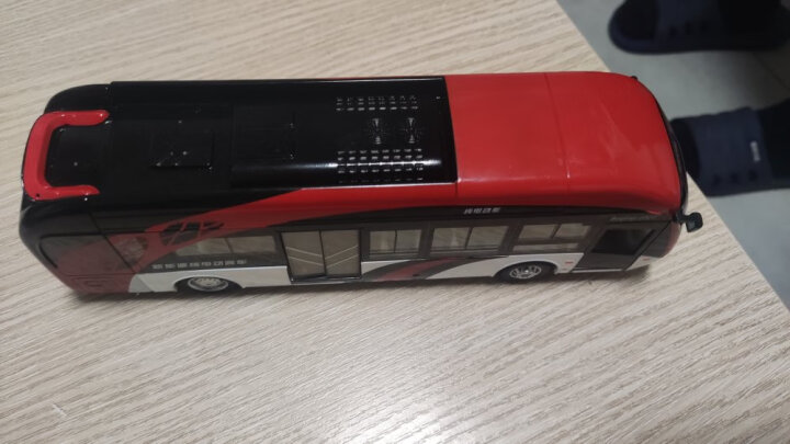 翊玄玩具 公交车玩具双层巴士公共汽车仿真大巴士儿童玩具车合金汽车模型 城市公交-红色 晒单图