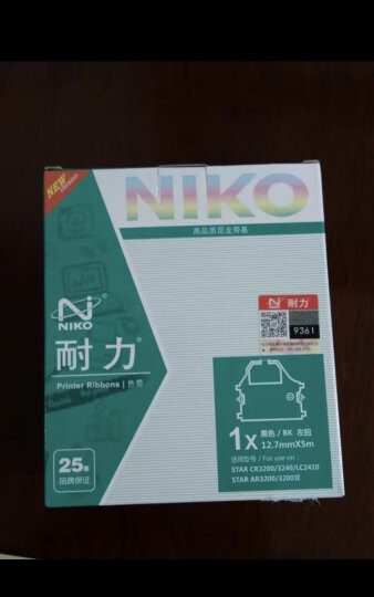 耐力（NIKO）N CR3240 黑色色带(5根装) (适用 STAR CR3200/3240/3240Ⅱ/LC24-10/2415/15/20/200) 晒单图