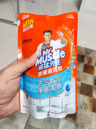 威猛先生（Mr Muscle）玻璃清洁剂 500g+420g 浴室车窗清洁剂  去污防尘  晒单图