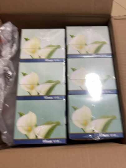 舒洁（Kleenex）抽纸纸巾 马蹄莲盒纸面巾纸餐巾纸 盒抽 200抽*3盒 晒单图