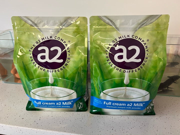 a2高钙成人奶粉全脂 1kg/袋 中老年学生速溶 新西兰进口 年货无蔗糖 晒单图