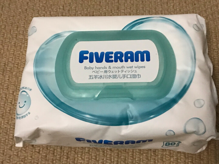 五羊（FIVERAMS）护肤柔湿巾80抽×6包 湿纸巾婴童手口湿巾洗脸巾儿童 含桃叶精华 晒单图