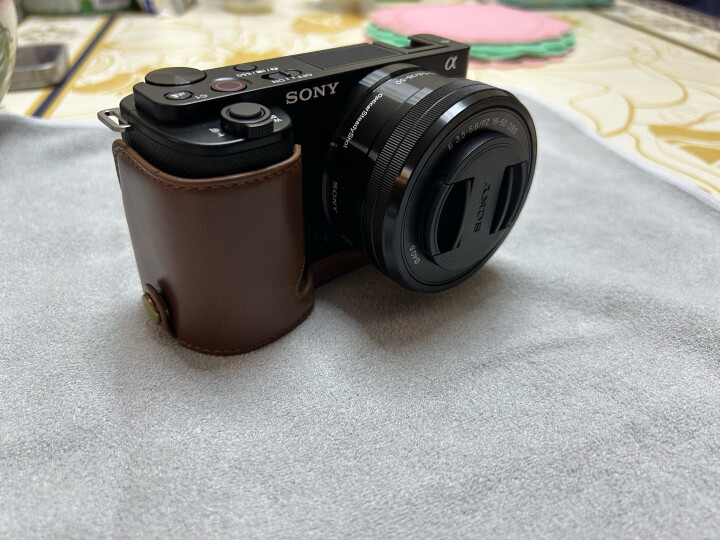 毕亚兹佳能（Canon）EOS RP 相机包底座皮套 半包保护套 手工制作 防滑耐磨仿皮底座咖啡色 XJ1 晒单图