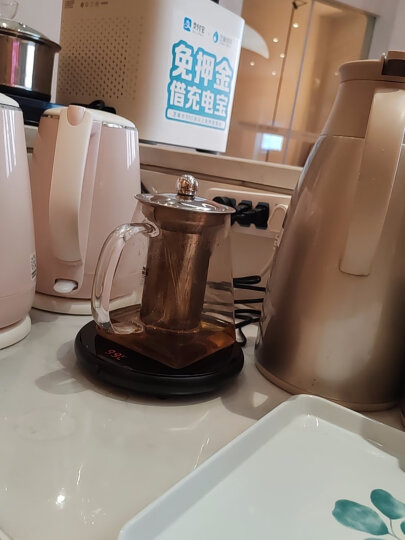 左茗右器保温底座加热杯垫电热恒温茶器暖杯器茶壶茶水杯子办公室家用茶座 泡茶三件杯+加热杯垫 晒单图