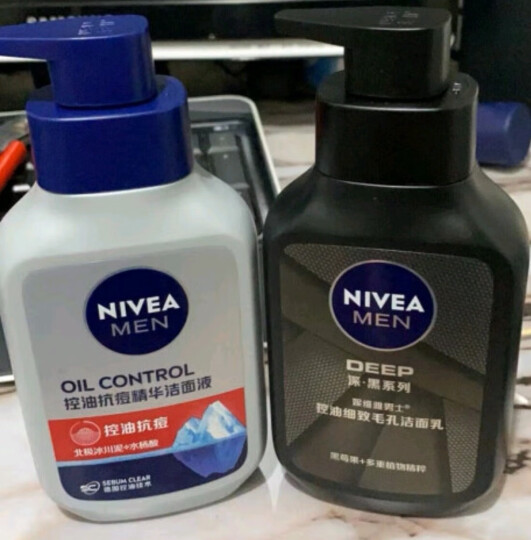 妮维雅（NIVEA）男士温和清洁保湿控油洗面奶 控油抗痘洁面泥100g 晒单图