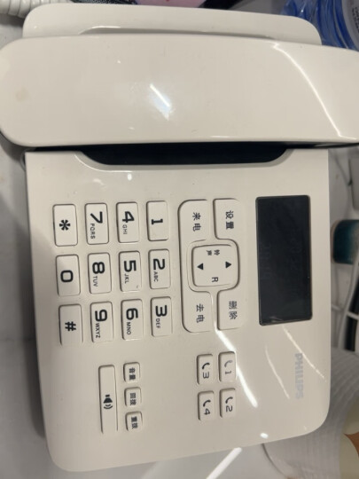 飞利浦（PHILIPS）电话机座机 固定电话 办公家用 来电报号 双插孔 一键拨号 CORD492 (白色) 晒单图