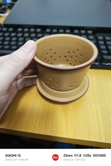 尊壶 宜兴梅兰竹菊紫砂杯475ml 蟹黄泥三件杯紫砂茶杯泡茶杯紫砂盖杯带盖过滤 彩绘竹 晒单图