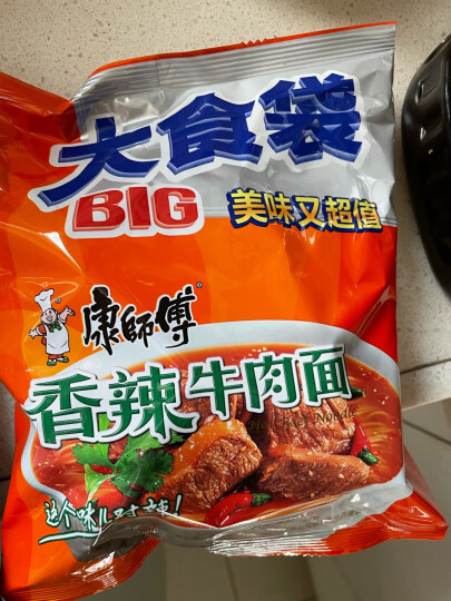 康师傅方便面 大食袋 红烧牛肉面120g*5袋 泡面袋装速食  晒单图