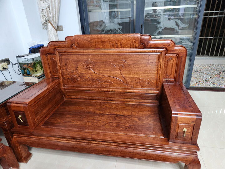 王木匠中式红木家具荷韵沙发