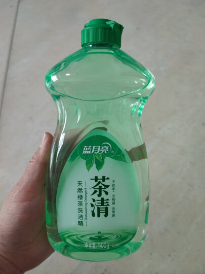 蓝月亮茶清洗洁精1kg*4瓶 果蔬餐具清洗剂洗涤灵 食品可用 高效去油 晒单图