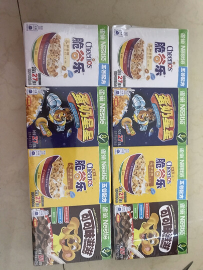 雀巢(Nestle) 即食麦片谷物早餐迷你装 非油炸 五谷膳食纤维 黄金圈 方便装 营养早餐 小包装4x27g 晒单图