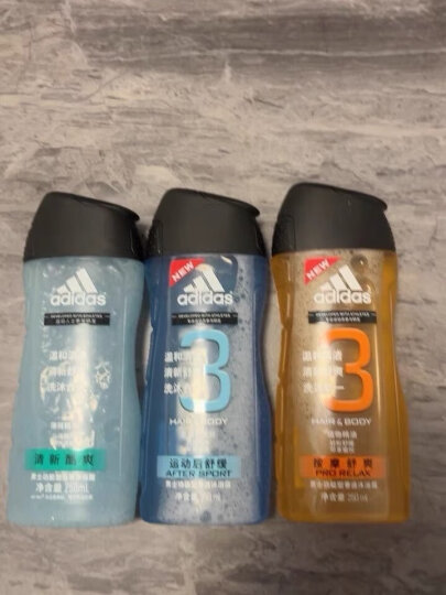 阿迪达斯 （adidas）男士洗护二合一运动后舒缓香波沐浴露250ml 持久留香控油爽肤 晒单图