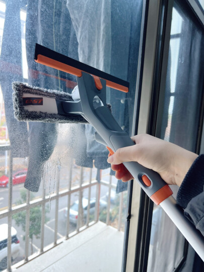 擦玻璃神器双面清洗擦窗器家用多节杆窗户刮洗清洁工具 （五节多变） 晒单图