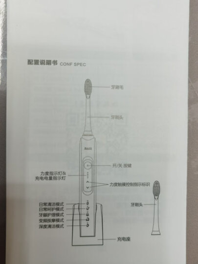 拜尔（BAIR）X1S 电动牙刷情侣款套装2支装 成人男声波充电式震动软毛自动牙刷 送女朋友 礼盒装 X1s+情侣2支装共8刷头【13%的人购买】 晒单图