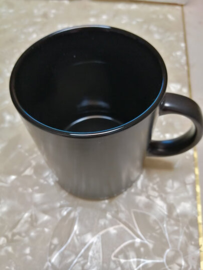 无泥（WUNI） 欧式磨砂黑色哑光马克杯带勺盖高档大容量陶瓷水杯子创意咖啡杯 黑色哑光马克杯（配盖勺） 晒单图