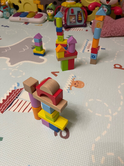Hape(德国)儿童拼搭玩具125粒城市情景积木女孩男孩生日礼物 E8029 晒单图