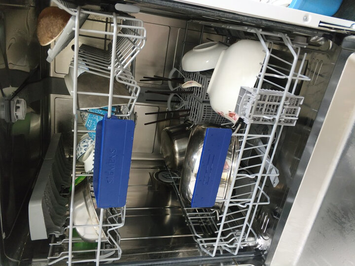 西门子(SIEMENS)德国原装进口 5D喷淋智能洗 双重烘干独立式除菌洗碗机不锈钢色13套SN255I13JC 晒单图