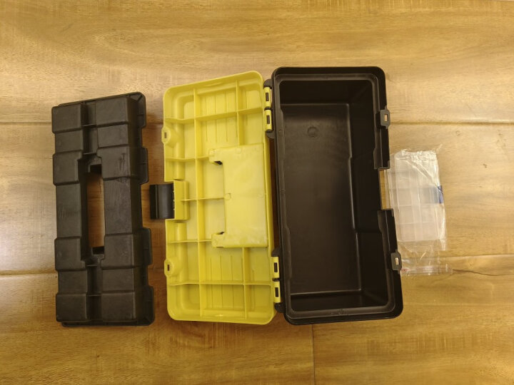 艾瑞泽工具箱收纳箱环保材质家用多功能五金维修盒车载零件箱塑料手提箱 F141 10格零件盒 晒单图