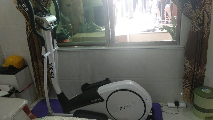 Reebok锐步家用椭圆机电动阻力太空漫步机健身房器材椭圆仪 JET100E珍珠白-闪电配送 晒单图