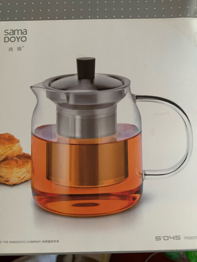 尚明耐热玻璃冲茶壶泡茶壶茶水分离过滤家用大容量泡茶器加厚茶具 700ml+恒温宝 晒单图