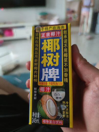 椰树 椰树牌正宗椰子汁饮料 六连包 245ml*6盒/组 植物蛋白饮料 晒单图