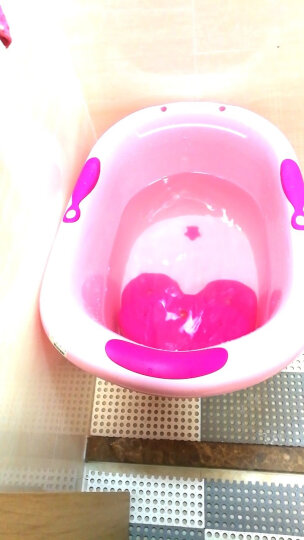 七彩宝贝（QCBABY）婴儿洗澡盆儿童洗澡桶宝宝浴桶新生儿游泳桶加大加厚小孩保温泡澡桶浴盆 QC8821粉紫色. 晒单图