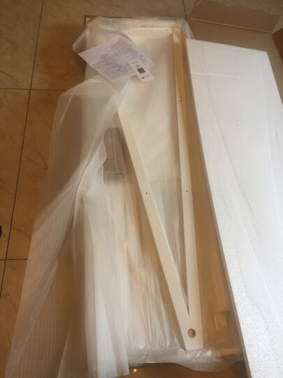 家逸 实木衣帽架 落地移动衣架 卧室挂衣架 新款三角衣架 白色 晒单图