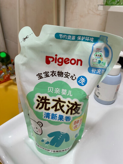 贝亲（Pigeon）婴儿洗衣液清洗剂 新生儿宝宝衣物内衣洗涤清洁儿童洗衣皂肥皂 日 本原装洗衣液720ml 2袋装 晒单图