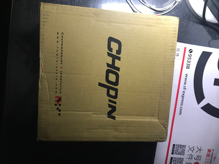 迎广(IN WIN)肖邦 黑色 迷你机箱(支持MINI ITX主板/铝合金外框/自带150W足瓦静音电源/USB3.0 x2) 晒单图