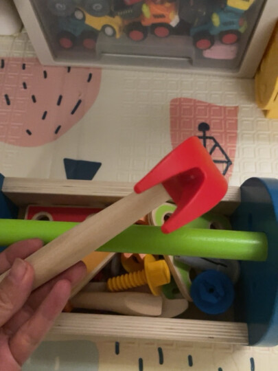 Hape木质工具箱玩具 拼拆装小小修理师工具盒套装早教3-6岁男女小孩宝宝生日礼物 晒单图