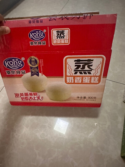 旺仔牛奶原味礼盒125ml*20+港荣蒸蛋糕 饼干蛋糕 整箱900g 晒单图