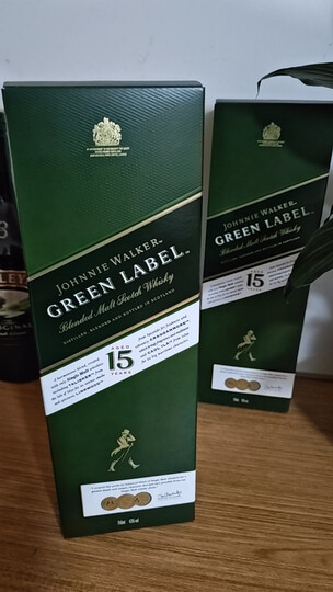 尊尼获加（JOHNNIE WALKER）绿方绿牌15年 苏格兰调和威士忌 洋酒 750ml 晒单图