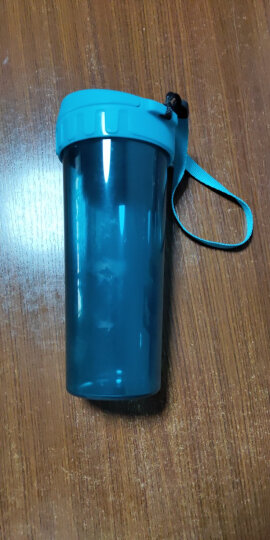 特百惠（Tupperware）500ML茶韵塑料随心水杯子海军蓝运动水杯带茶隔杯绳 晒单图